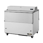 True TMC-49-DS-SS-HC - Mobile Milk Cooler, (12) crate, dual sided flip-up lids, white vinyl exterior